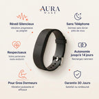 Aura Wake — Bracelet réveil vibrant silencieux
