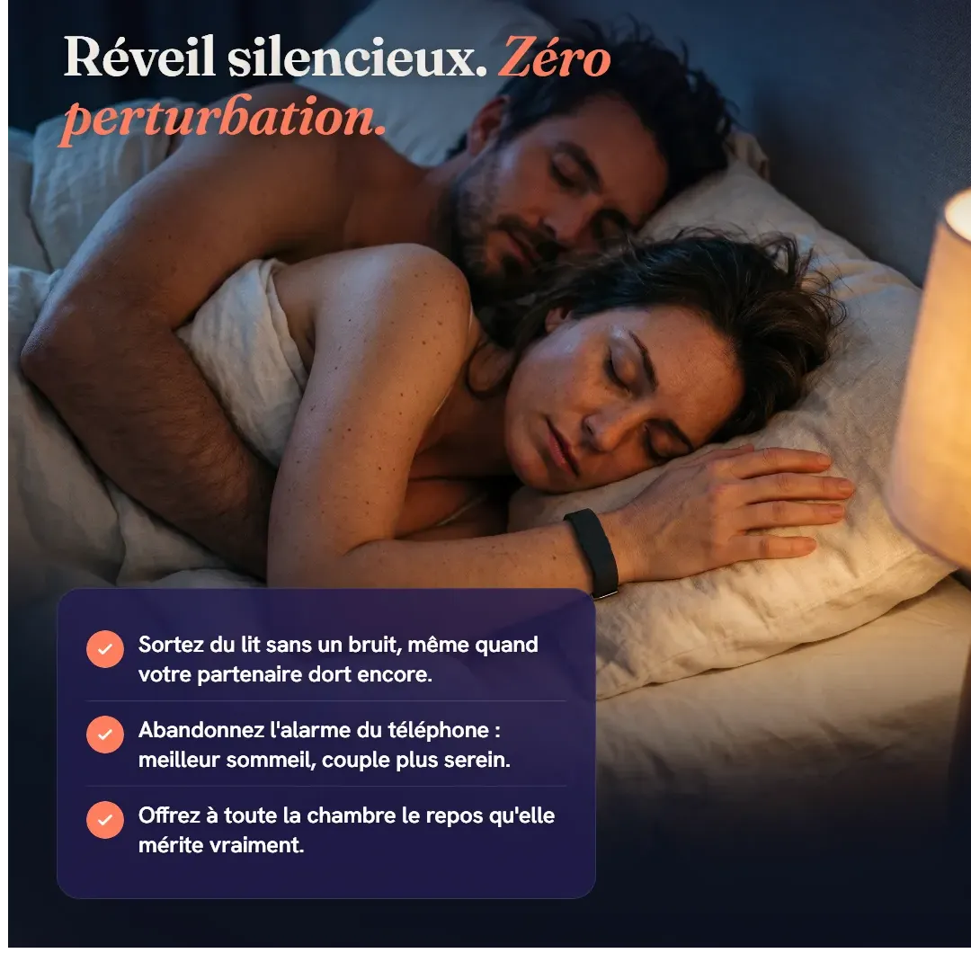 Aura Wake — Bracelet réveil vibrant silencieux